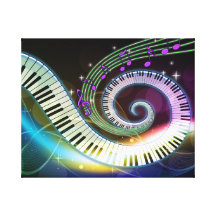 Musique 1 toile enveloppée impression sur toile