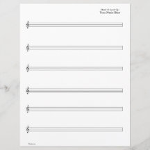 Musique de feuille - guitare vocale (écrivez votre prospectus customisé