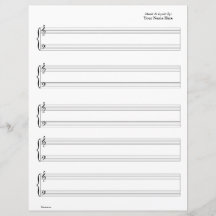 Musique de feuille - piano et vocaux (écrivez votr prospectus personnalisés