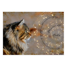 Musique et cartes de visite de chats modèles de cartes de visite