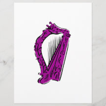 musique fleurie noire pourpre design.png d'harpe tract
