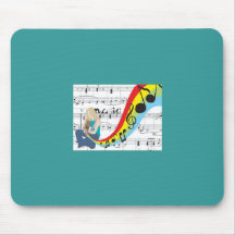 Musique notes couleurs tapis de souris