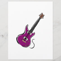 musique pourpre graphic.png de guitare électrique tract personnalisé