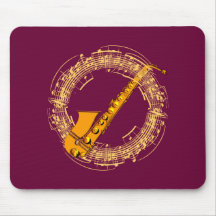 Musique saxophone music sax saxophone tapis de souris