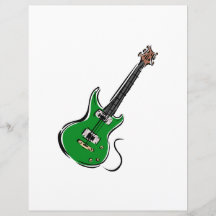 musique verte graphic.png de guitare électrique prospectus personnalisés