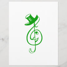 musique verte triple design.png de chapeau supérie prospectus personnalisés
