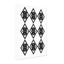 Muster des schwarzen Diamanten Galerie Falt Leinwand
