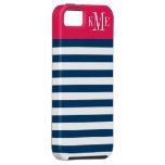 Mutiges Streifen u. Monogramm | Apple iPhone 5 Fal iPhone 5 Etui