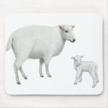 Mutter-Schafe u. Lamm Mousepad