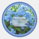 Myosotis des marais 2 étiquettes de pot d'épice autocollants ronds