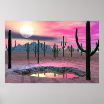 Mystische Wüsten-Nacht Plakat