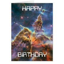 mystischer Berg, hubble Bildgeburtstagskarte