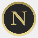 N:: Elegantes Gold des Monogramm-N und schwarzer A