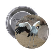Nach Osten Afrikaner gekrönter Kran Button
