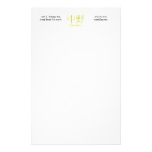 Nakano Monogramm Personalisiertes Büropapier