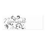 Namaste im dunkelgrauen Wirbel Visitenkarten