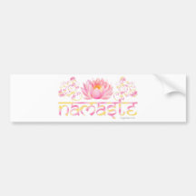 Namaste Lotos neu Autosticker