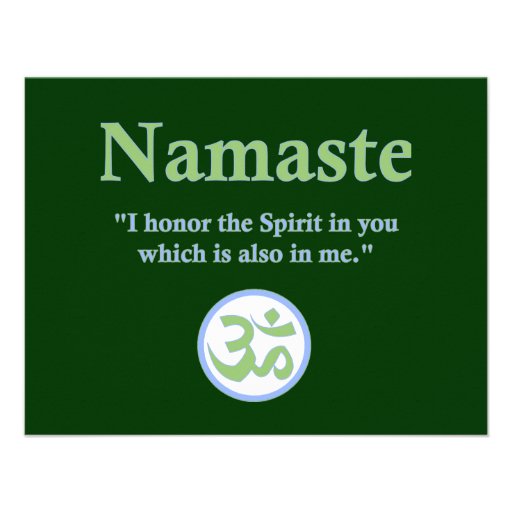 Namaste - mit Zitat und OM-Symbol Personalisierte Ankündigungen
