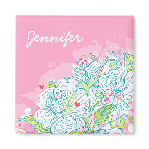 Name-Blumenmagnet