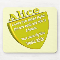 Namensbedeutung und Ursprung mousepad Alice