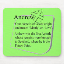 Namensursprung und Bedeutung mousepad: Andrew