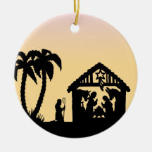 Nativity-Silhouette-kluge Männer auf dem Horizont Weihnachtsornament