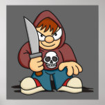 Naughty Boy with Knife Poster