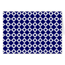 Navy and White Diamond Pattern Cards