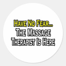 N'ayez aucune crainte, le thérapeute de massage es adhésif rond