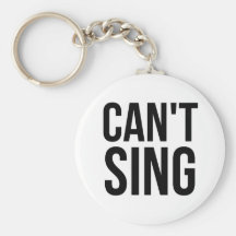 Ne peut pas chanter porte-clefs