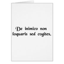 Ne souhaitez pas la défectuosité votre ennemi ; pr carte de vœux