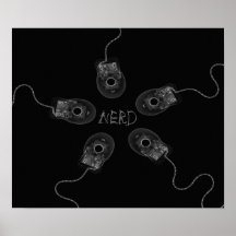 Nerd-Röntgenstrahl-Computer-Mäuse des Leinwand-Dru Posterdrucke