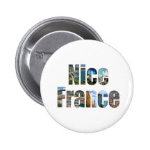 Nett, Frankreich-Touristenattraktionen in den Buch Buttons