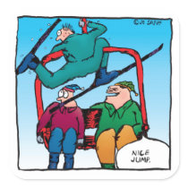 Nette Sprungs-Cartoonskiers-Aufkleber