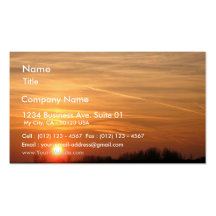 Netter orange Sonnenuntergang Visitenkarten