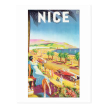 Nettes Vintages Reise-Plakat Postkarten