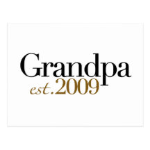 Neuer Großvater Est 2009 Postkarte