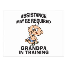 Neuer Großvater im Training Postkarten