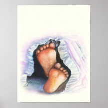 Neues Baby - Babyfußdruck Plakat