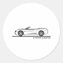 Neues Camaro Kabriolett Runde Sticker