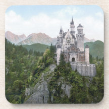 Neuschwanstein-Schloss-Lithographie Cocktail Untersetzer
