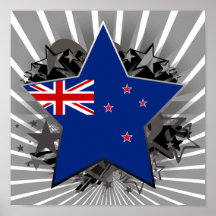 Neuseeland-Stern Posterdrucke