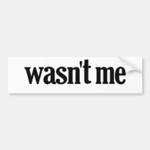Nicht war ich auto sticker