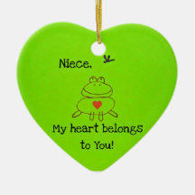 Nichte, mein Herz gehört Ihnen! Weihnachtsbaum Ornament