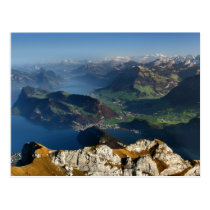 Nidwalden-Staat in der Schweiz vom Berg Pilatus postkarten