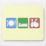 Niedlich essen Sie Schlaf-Bowling Mousepads