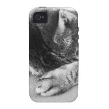 niedlich Katze schläft auf dem Bett süß iPhone 4 Cover