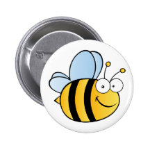 Niedliche Cartoon-Biene Anstecknadelbutton