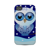 Niedliche Cartoon iPhone 4 Case-Mate-starke Schnee