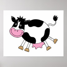 Niedliche Cartoonkuh Plakate